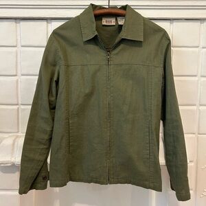 Green linen jacket